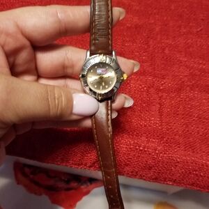 Tommy Hilfiger  Silver and Brown Leather Watch